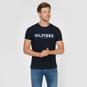 Tommy Hilfiger pánské tmavě modré tričko s výšivkou - XL (403)